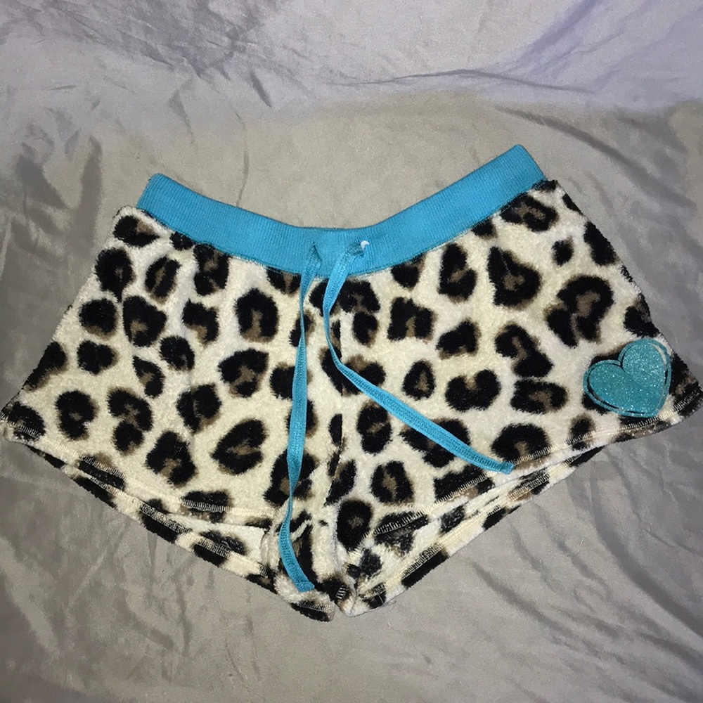 Justice cheetah print pajama shorts